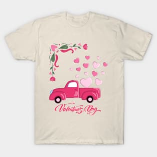 Valentine's Day.Valentine`s car T-Shirt